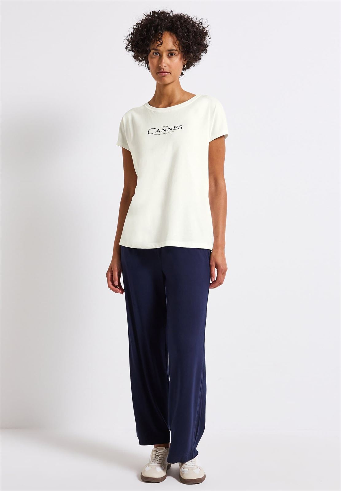 Camiseta Street One LTD QR basic foil print shirt Off White 32374020108 - Imagen 3