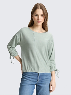 Camiseta Tom Tailor 1035680 40008 small tonal blush matchagreen stripe - Imagen 1