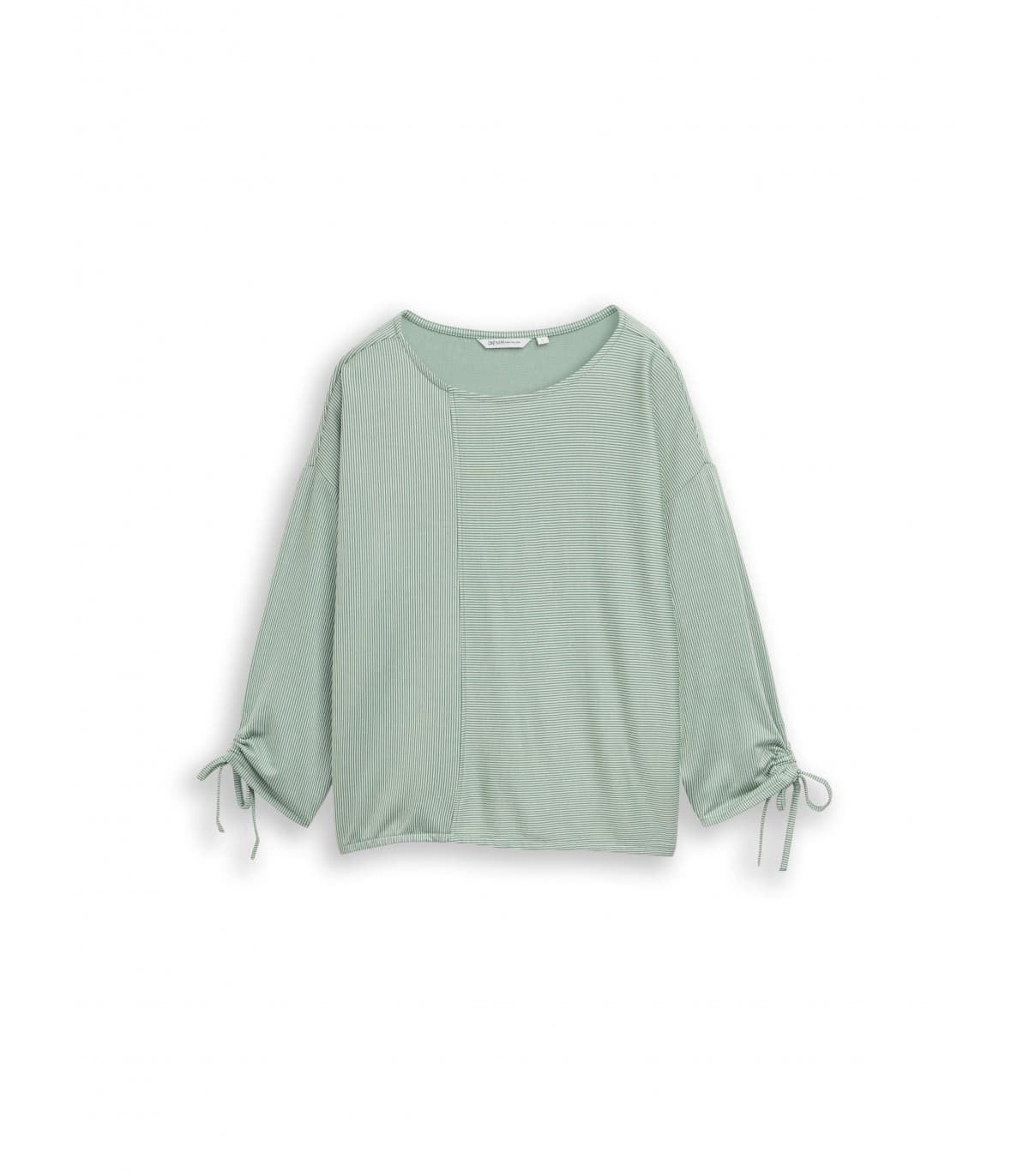 Camiseta Tom Tailor 1035680 40008 small tonal blush matchagreen stripe - Imagen 3