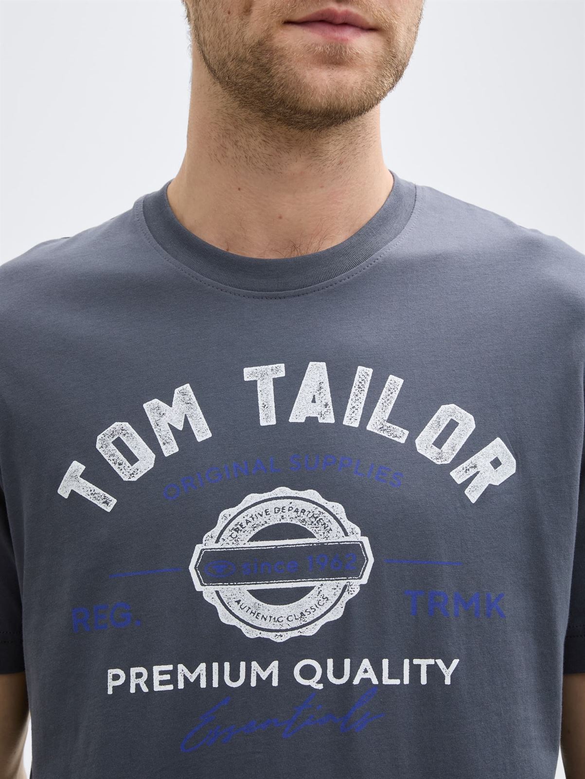 Camiseta TOM TAILOR 1037735 10306 blueish grey - Imagen 5
