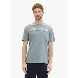 Camiseta Tom Tailor 1040988 27475 printed t-shirt grey mint - Imagen 1