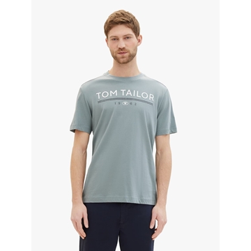 Camiseta Tom Tailor 1040988 27475 printed t-shirt grey mint - Imagen 1