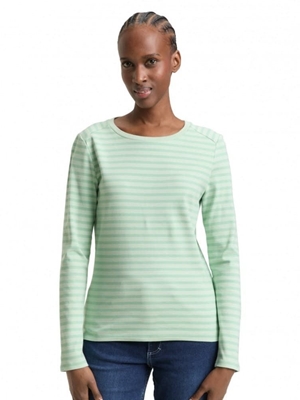 Camiseta Tom Tailor 1043085 40010 tonal matcha green stripe - Imagen 1