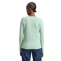 Camiseta Tom Tailor 1043085 40010 tonal matcha green stripe - Imagen 2