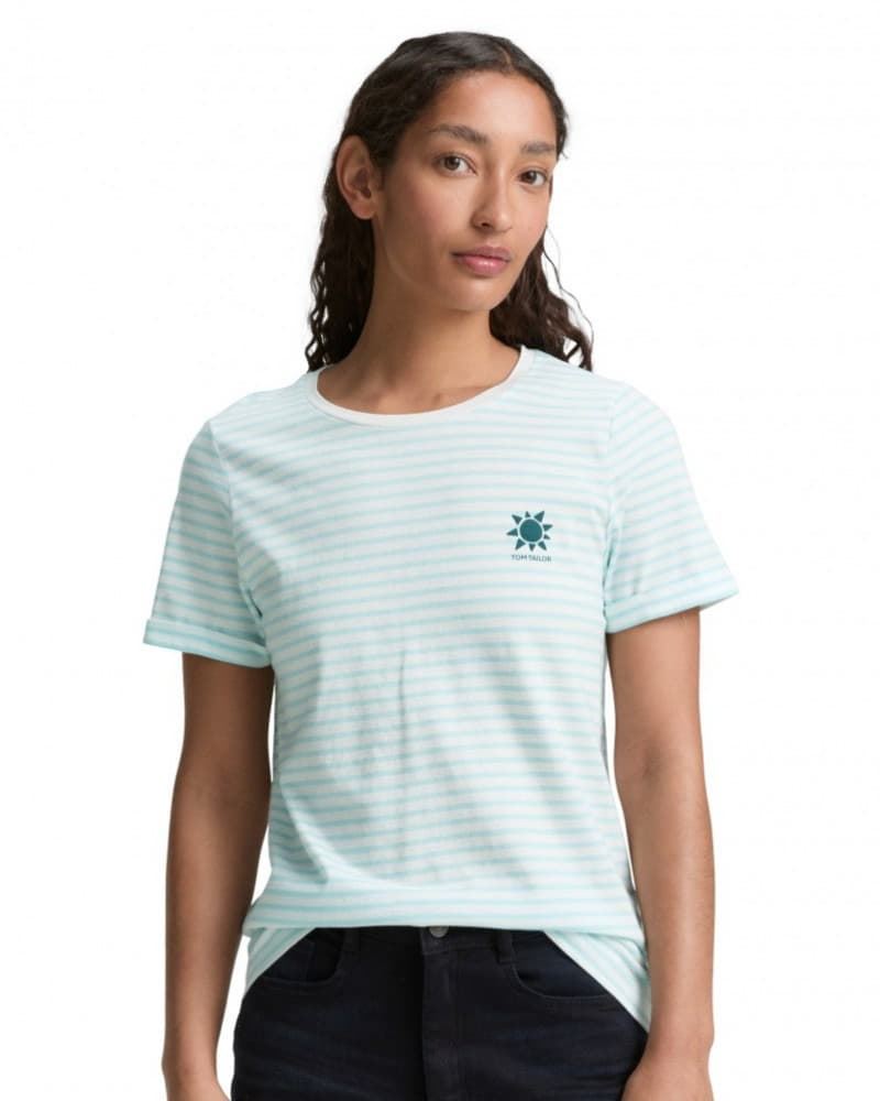 Camiseta Tom Tailor 1046440 38151 blue white - Imagen 1