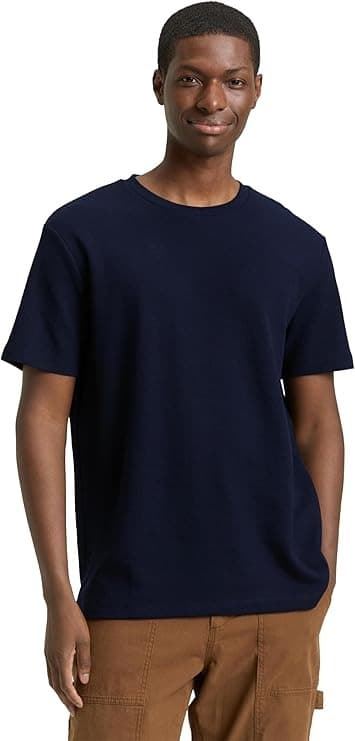 Camiseta Tom Tailor 1049041 10668 structured t-shirt sky captain blue - Imagen 1