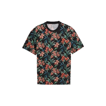 Camiseta Tom Tailor Black Colorfull Flowery Print 1045044 37547 - Imagen 1