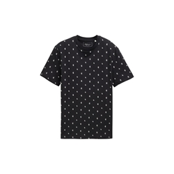 Camiseta Tom Tailor Black Mini Leaves Print 1045043 37551 - Imagen 1