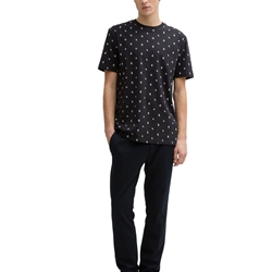Camiseta Tom Tailor Black Mini Leaves Print 1045043 37551 - Imagen 2