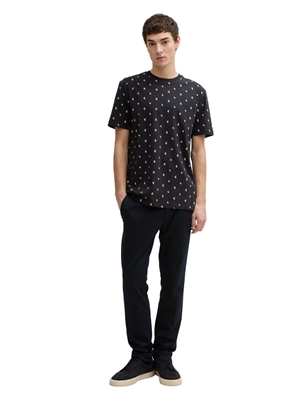 Camiseta Tom Tailor Black Mini Leaves Print 1045043 37551 - Imagen 2