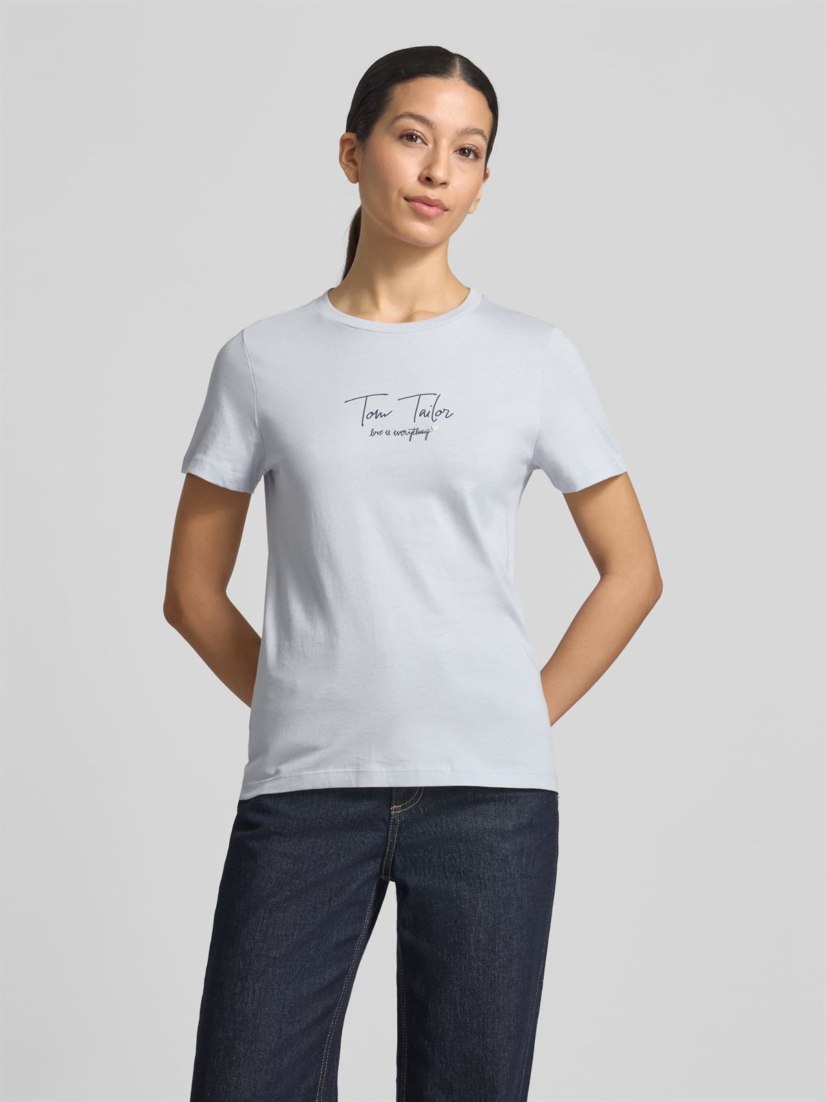 Camiseta Tom Tailor Crew Neck Blue 40032 085 - Imagen 4