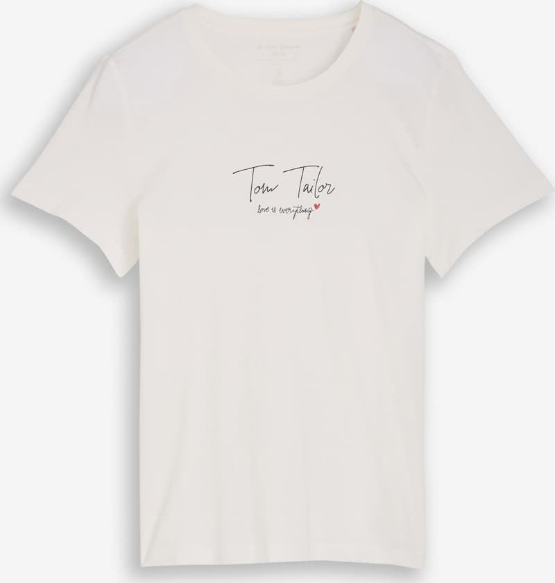 Camiseta Tom Tailor Crew Neck White 10315 085 - Imagen 1