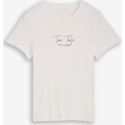 Camiseta Tom Tailor Crew Neck White 10315 085 - Imagen 1