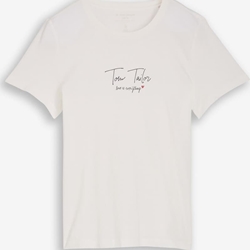 Camiseta Tom Tailor Crew Neck White 10315 085 - Imagen 1