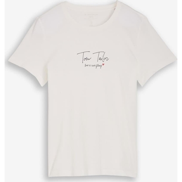 Camiseta Tom Tailor Crew Neck White 10315 085 - Imagen 1