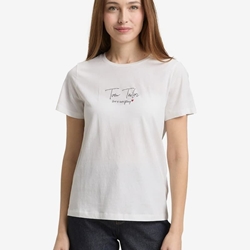 Camiseta Tom Tailor Crew Neck White 10315 085 - Imagen 2