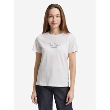 Camiseta Tom Tailor Crew Neck White 10315 085 - Imagen 2