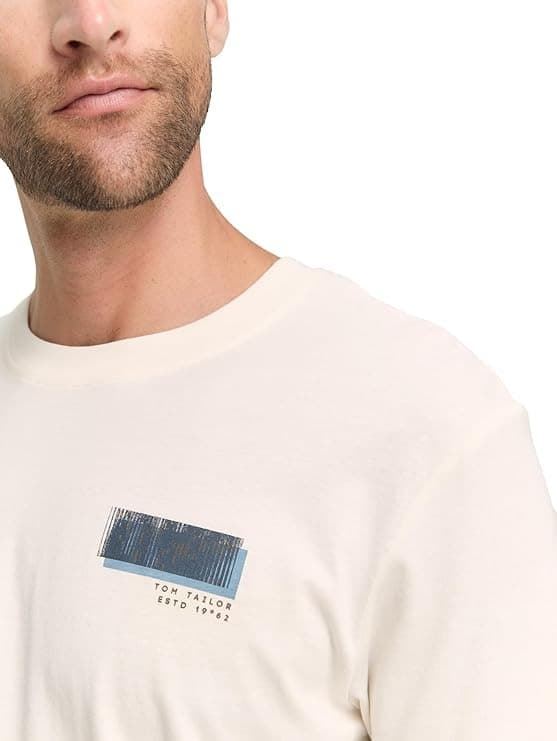 Camiseta Tom Tailor Gardenia White 1048583 10348 - Imagen 5