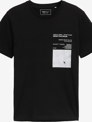 Camiseta Tom Tailor Photo Printed T-Shirt Black 1048969 29999 - Imagen 1