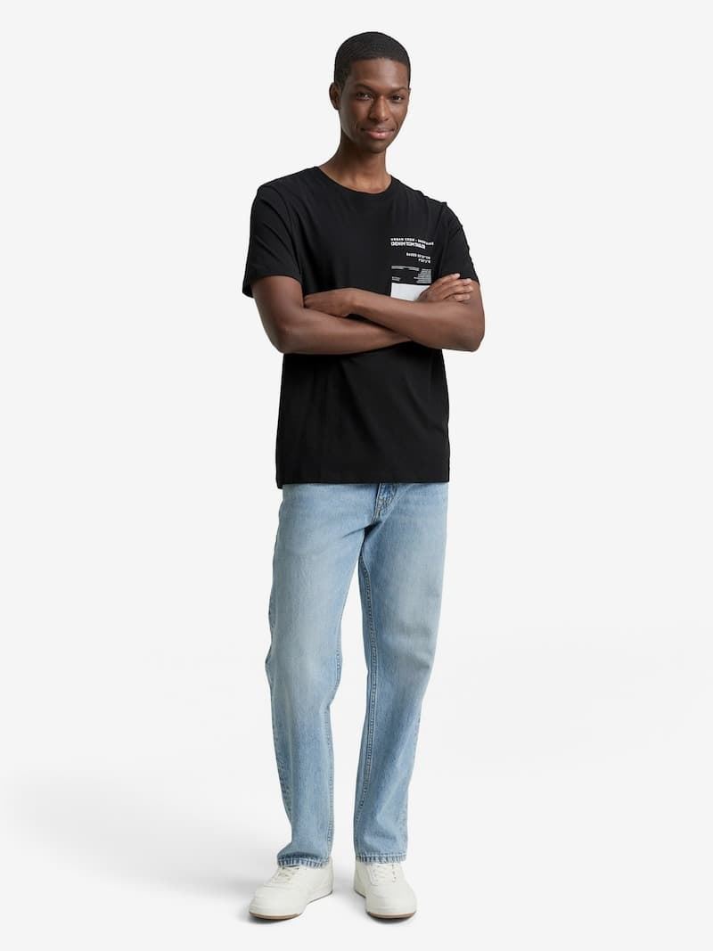 Camiseta Tom Tailor Photo Printed T-Shirt Black 1048969 29999 - Imagen 6
