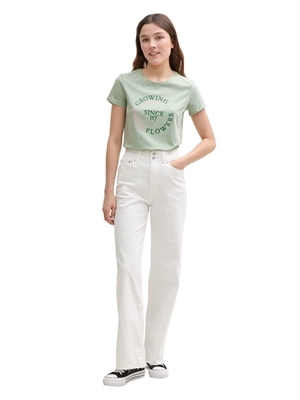 Camiseta Tom Tailor Printed basic Fresh Mint 1045423 13632 - Imagen 2