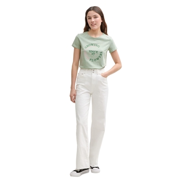 Camiseta Tom Tailor Printed basic Fresh Mint 1045423 13632 - Imagen 2