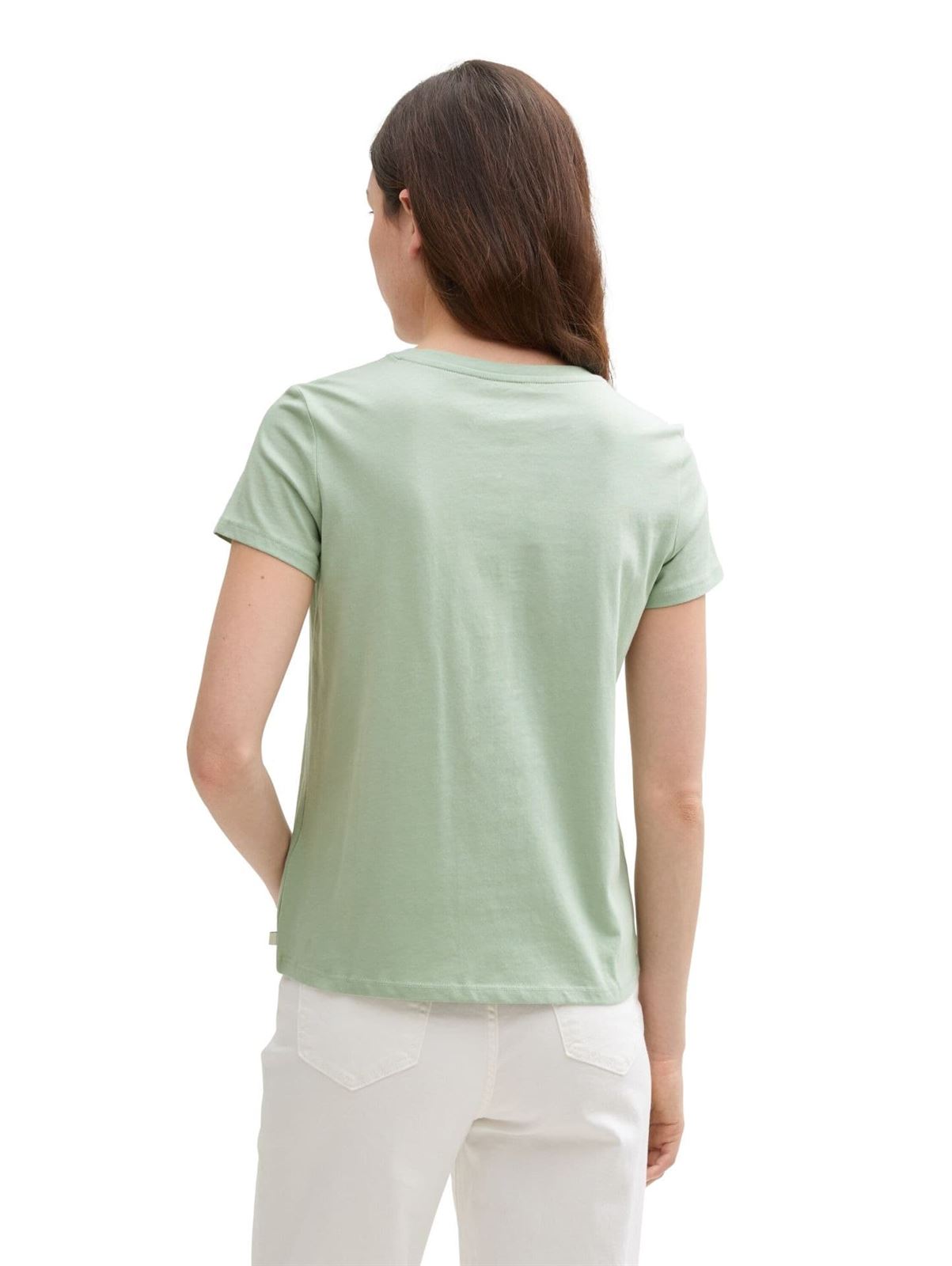 Camiseta Tom Tailor Printed basic Fresh Mint 1045423 13632 - Imagen 3