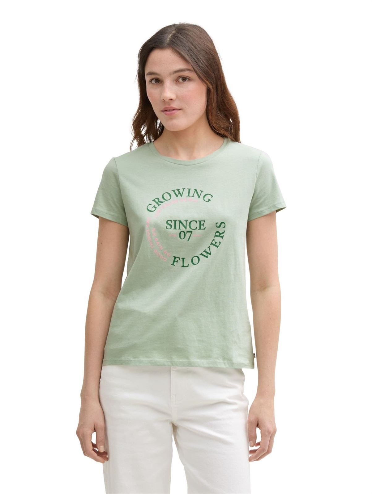 Camiseta Tom Tailor Printed basic Fresh Mint 1045423 13632 - Imagen 5