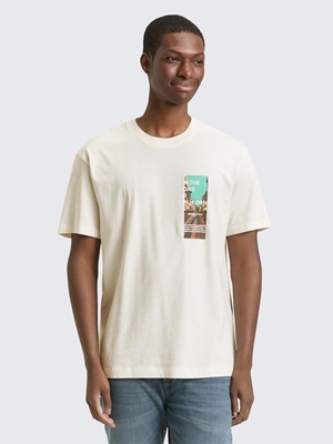 Camiseta Tom Tailor Relaxed Photo Wool White 1048999 12906 - Imagen 1