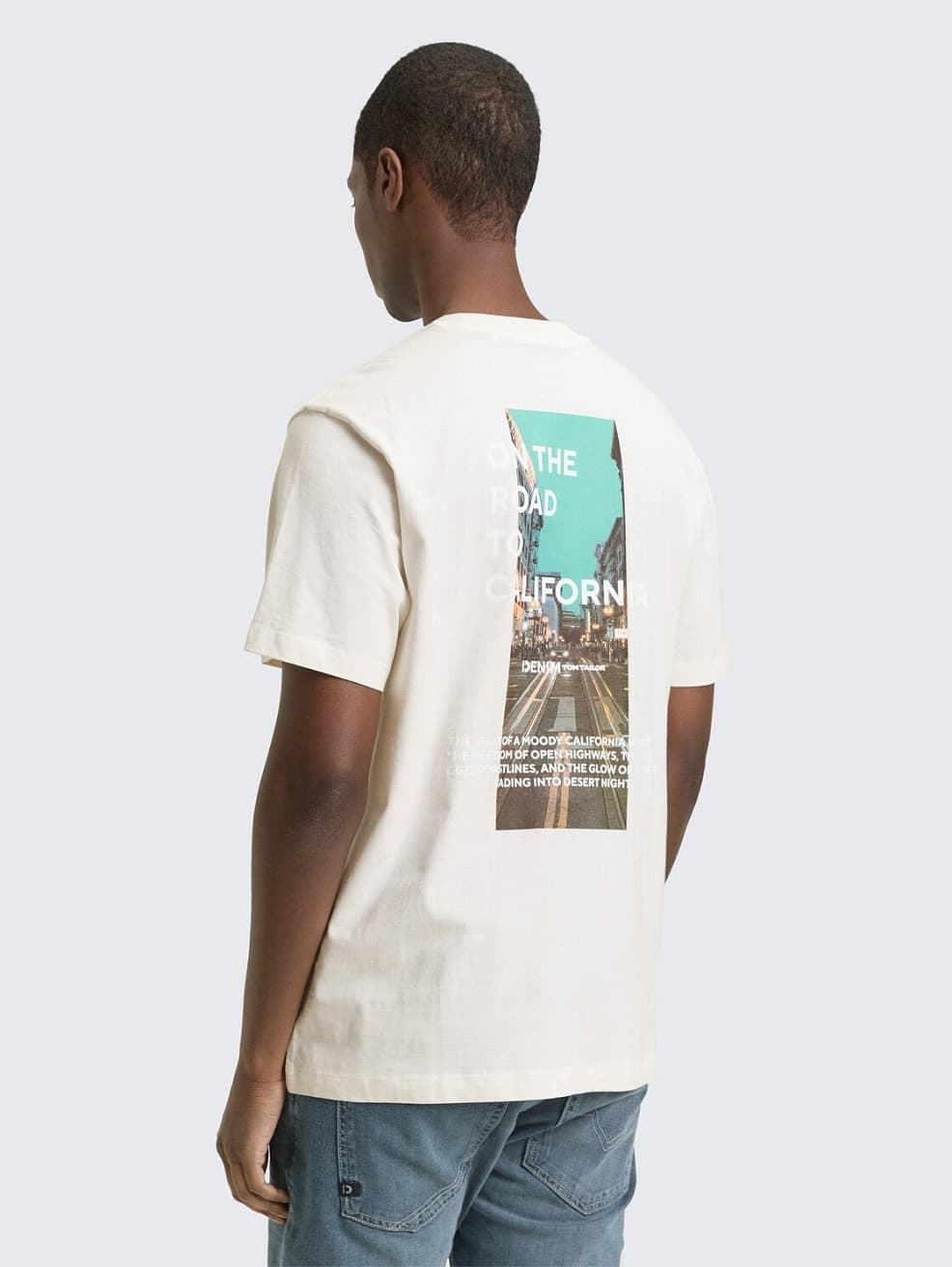 Camiseta Tom Tailor Relaxed Photo Wool White 1048999 12906 - Imagen 2