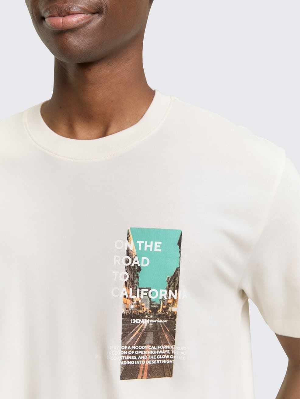 Camiseta Tom Tailor Relaxed Photo Wool White 1048999 12906 - Imagen 4