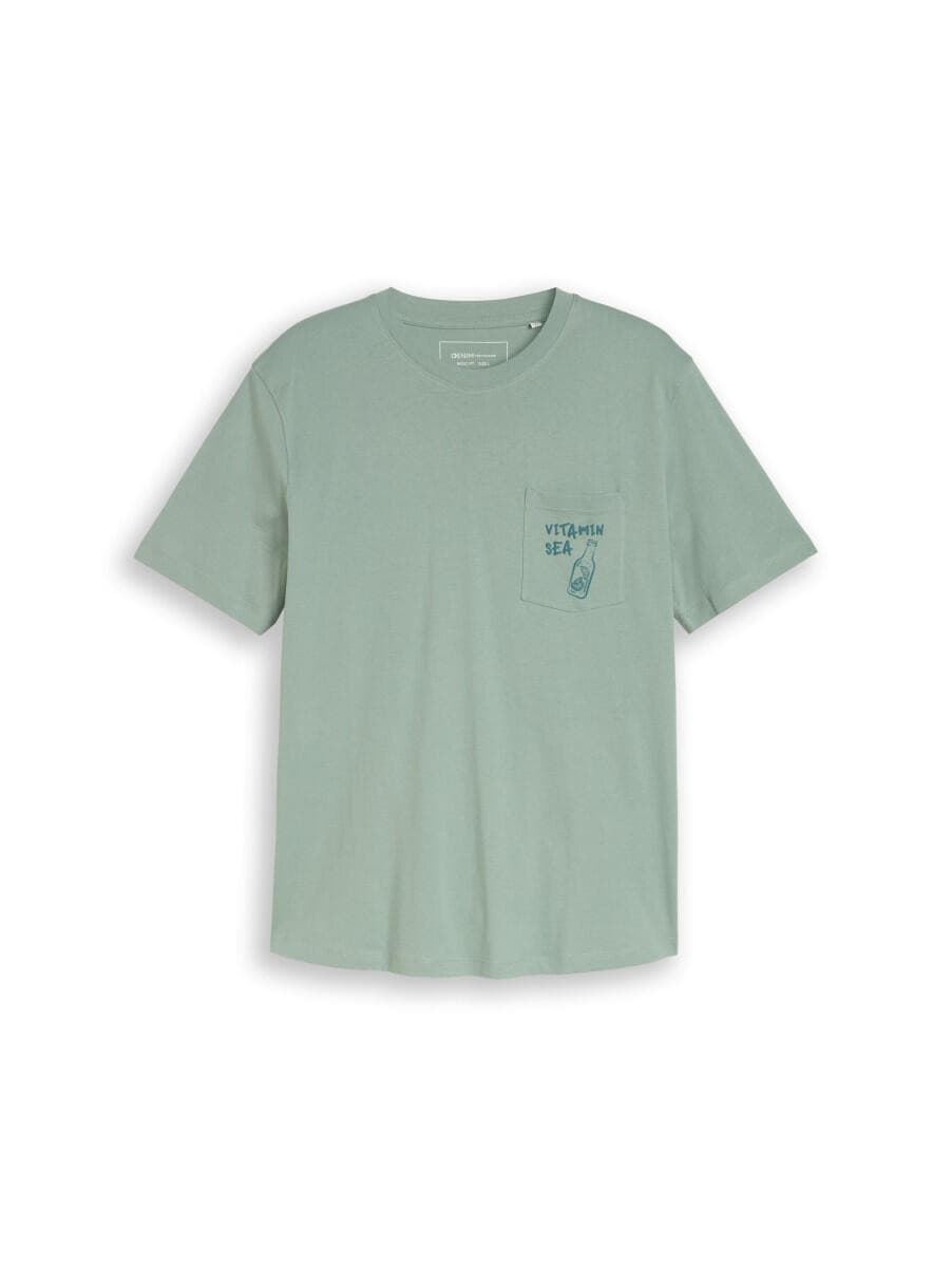 Camiseta Tom Tailor Rounded Green Mist 1051546 16005 - Imagen 1