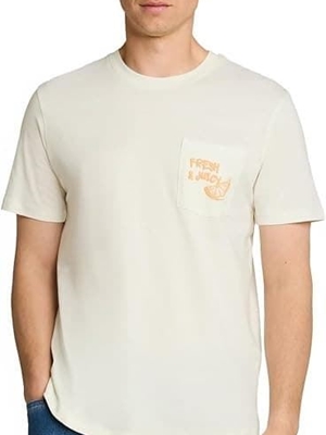 Camiseta Tom Tailor Rounded Wool White 1051546 12906 - Imagen 1