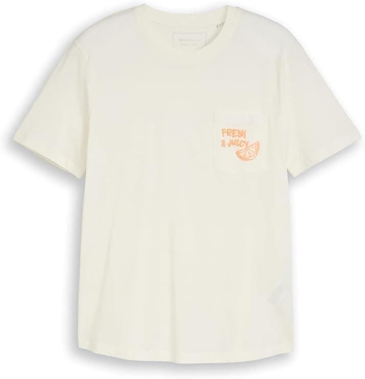 Camiseta Tom Tailor Rounded Wool White 1051546 12906 - Imagen 3