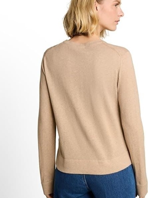 Camiseta Tom Tailor Skill Beige Melange 1052078 40523 - Imagen 2