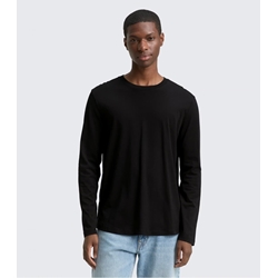 Camiseta Tom Tailor Solid Round Hem Black 1048962 29999 - Imagen 1