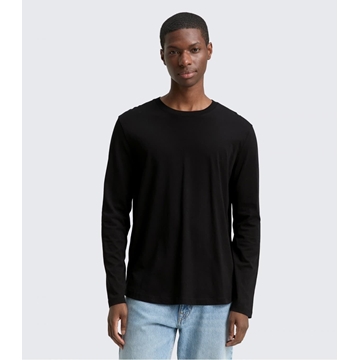 Camiseta Tom Tailor Solid Round Hem Black 1048962 29999 - Imagen 1