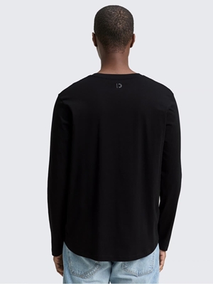 Camiseta Tom Tailor Solid Round Hem Black 1048962 29999 - Imagen 2