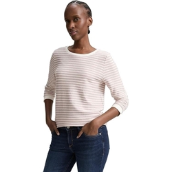Camiseta Tom Tailor Striped jacq1uard Rose White 1039980 38543 - Imagen 1