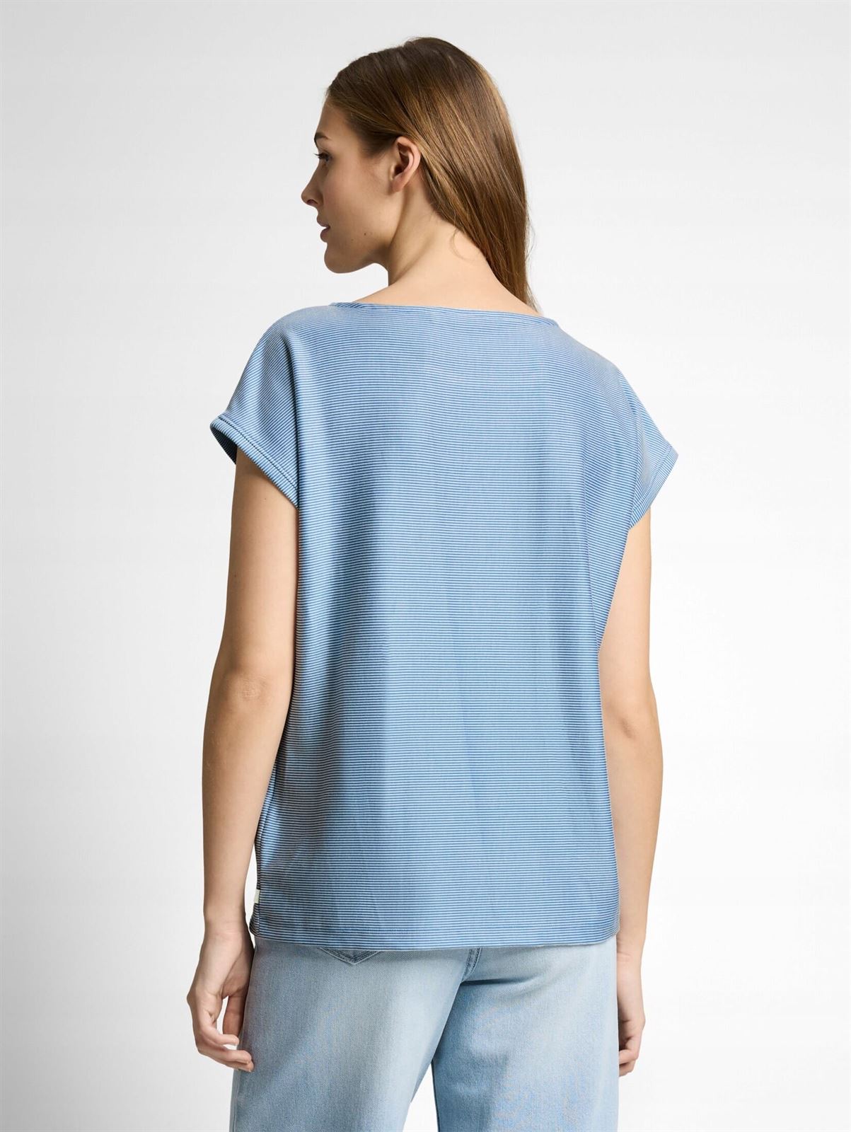 Camiseta Tom Tailor Structured Fluent Blue 1050834 31347 - Imagen 2