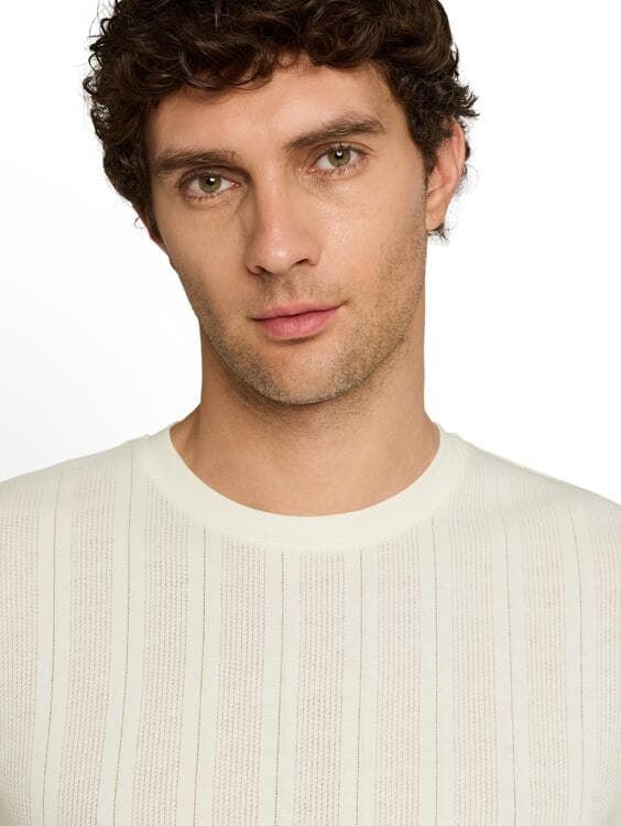 Camiseta Tom Tailor White Denim 1052142 12906 - Imagen 5