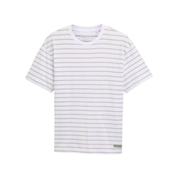 Camiseta Tom Tailor White Green Thin Stripe 1045027 37521 - Imagen 1