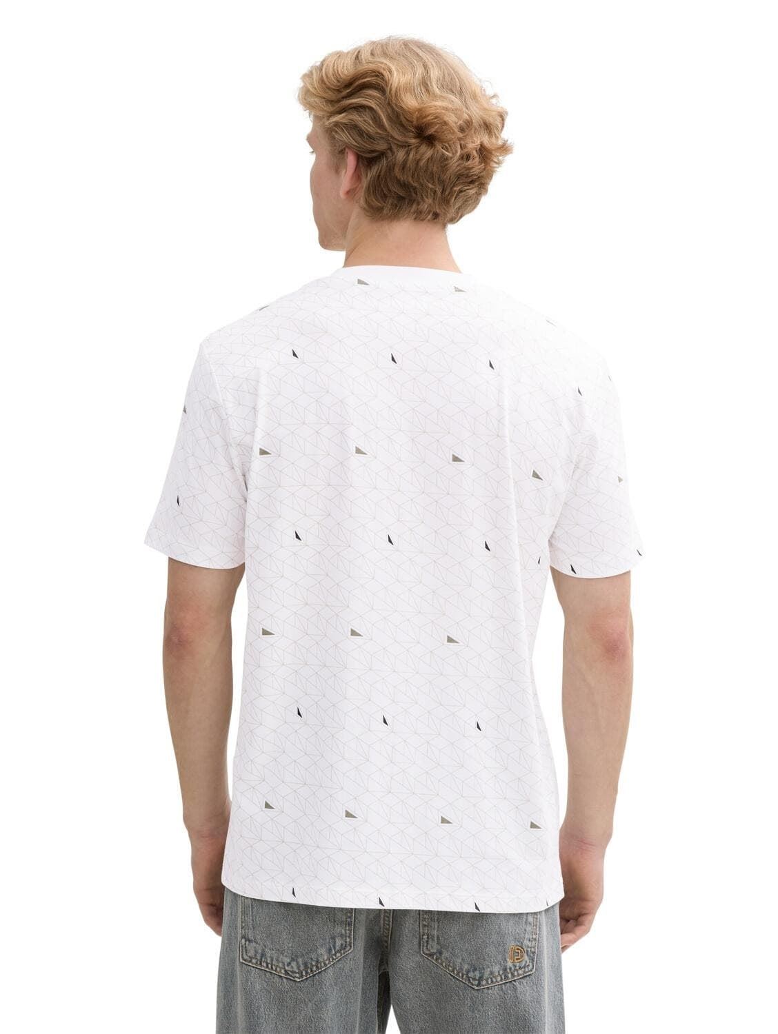 Camiseta Tom Tailor White Multicolor Graphic Print 1045749 37542 - Imagen 3