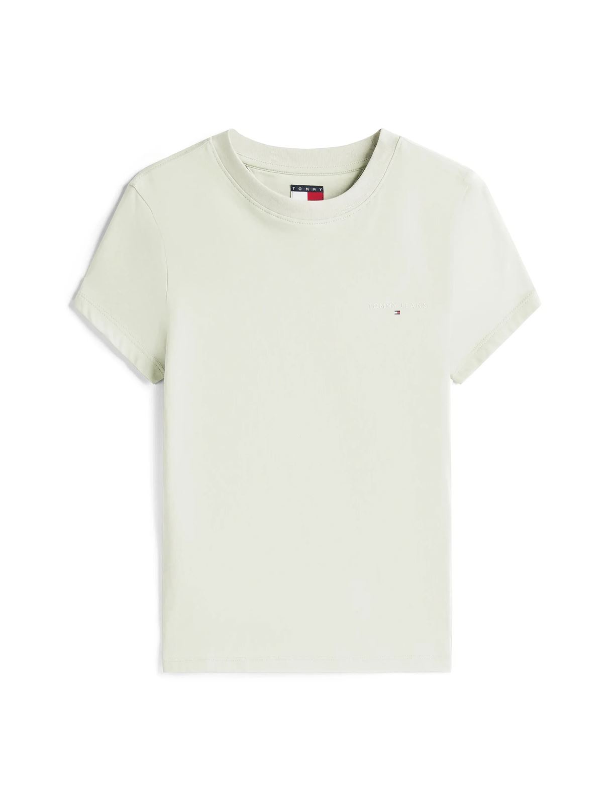Camiseta Tommy Jans Misty Sage Tjw Slim Linear SS Tee DW0DW21164 M1C - Imagen 6