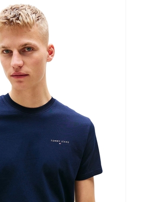 Camiseta Tommy Jeans Dark Night Navy Tjm Slim Linear Chest Tee Ext DM0DM21188 C1G - Imagen 2