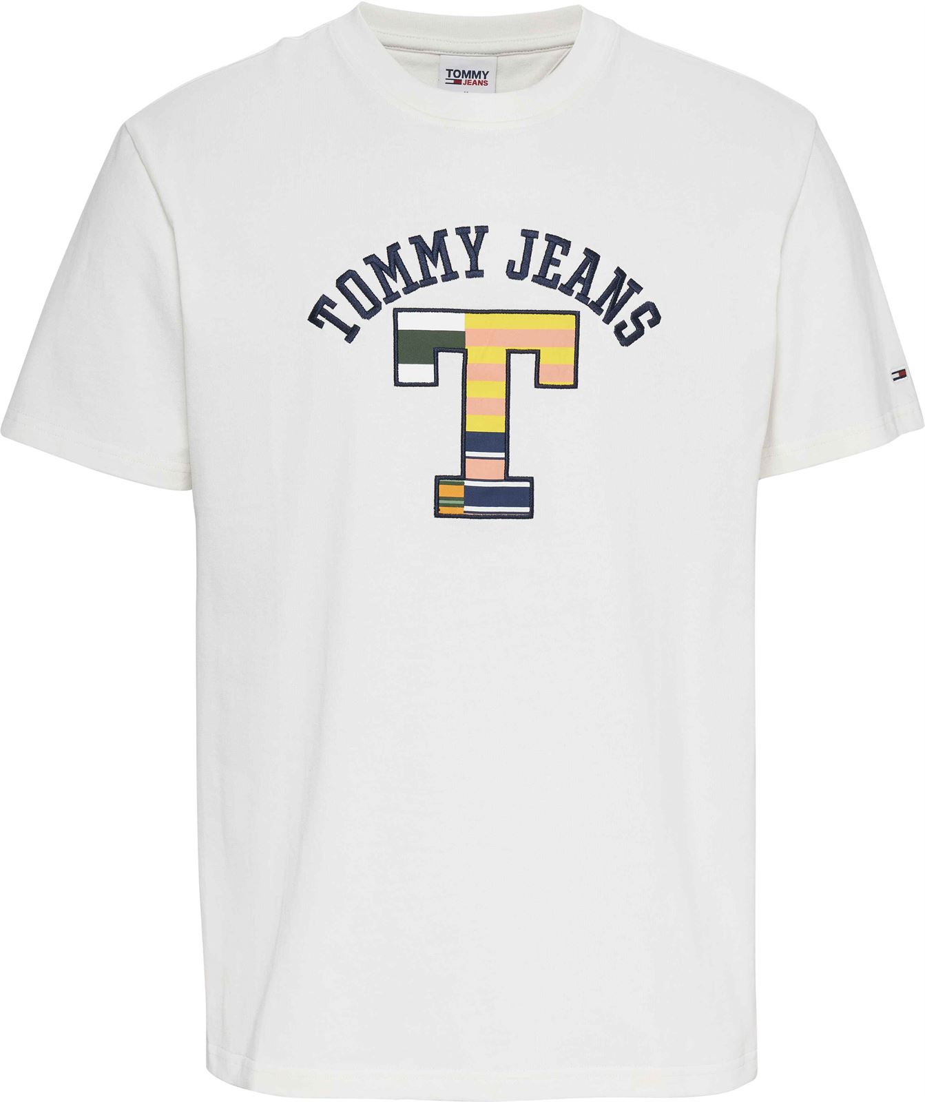 Camiseta TOMMY JEANS DM0DM16837 YBH ancient white - Imagen 1