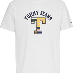 Camiseta TOMMY JEANS DM0DM16837 YBH ancient white - Imagen 1