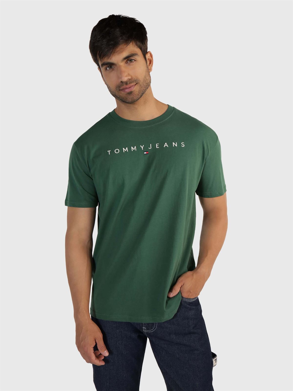 camiseta Tommy Jeans DM0DM17993 L4L green - Imagen 1