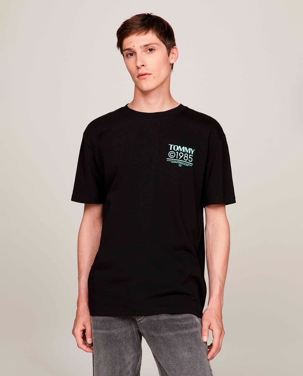 Camiseta Tommy Jeans DM0DM18284 BDS black - Imagen 1