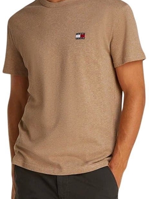Camiseta Tommy Jeans DM0DM20322 HEF vintage camel melange - Imagen 2